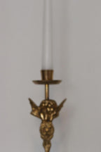 Pair of Vintage Swedish  Brass Angel Candle Holders