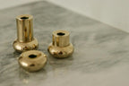 Trio of Mid-Century Swedish Brass Candle Holders