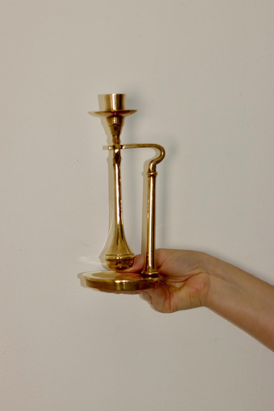 Swedish Brass Candleholder by Scandia circa 1970