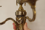 SINGLE Mid Century Gustavian Style  Brass Sconce
