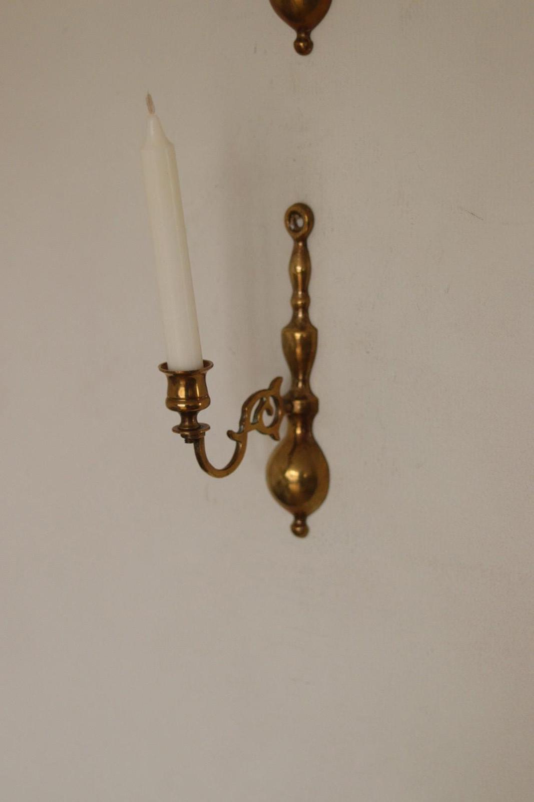 Pair of Vintage Brass Sconces