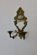 Mid Century Swedish Brass Sconce with Mirror
