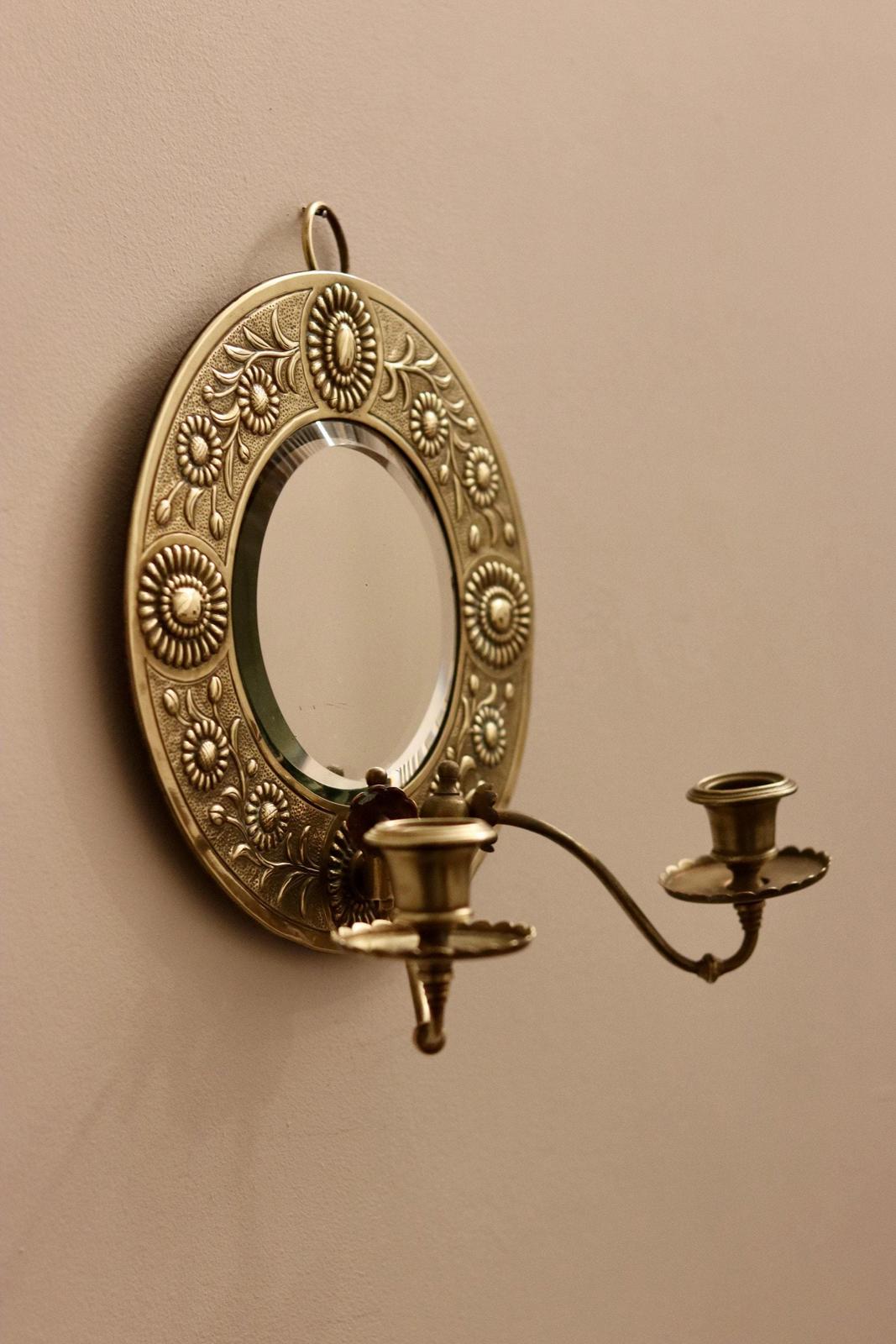 Antique Aesthetic Movement Brass Sconces C1880