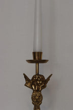 Pair of Vintage Swedish  Brass Angel Candle Holders