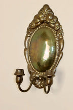 Baroque Style Large Mid-Century Brass Swedish Sconce by Skultuna