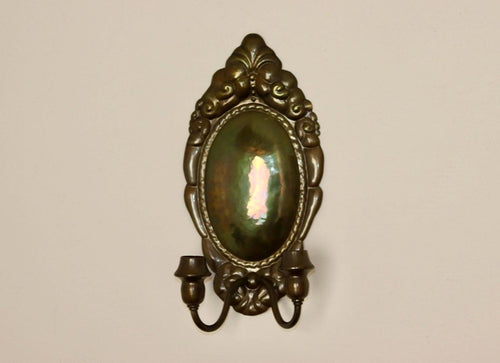 Baroque Style Large Mid-Century Brass Swedish Sconce by Skultuna