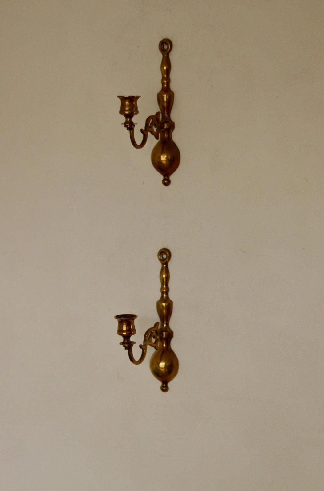 Pair of Vintage Brass Sconces