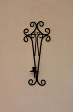Pair of vintage black metal sconces
