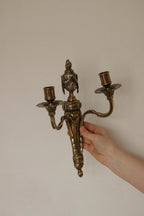 SINGLE Mid Century Gustavian Style  Brass Sconce