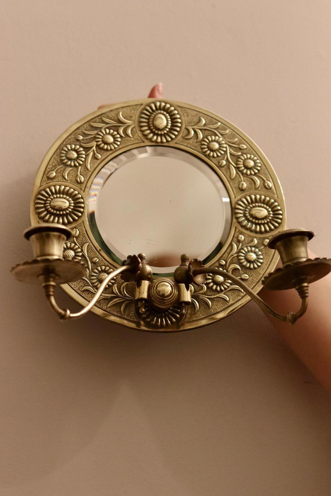 Antique Aesthetic Movement Brass Sconces C1880