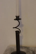 Pair of Vintage Swedish Sculptural Wrought Iron Candle Holders
