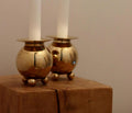 Pair of Mid-Century Swedish Brass Candle Holders