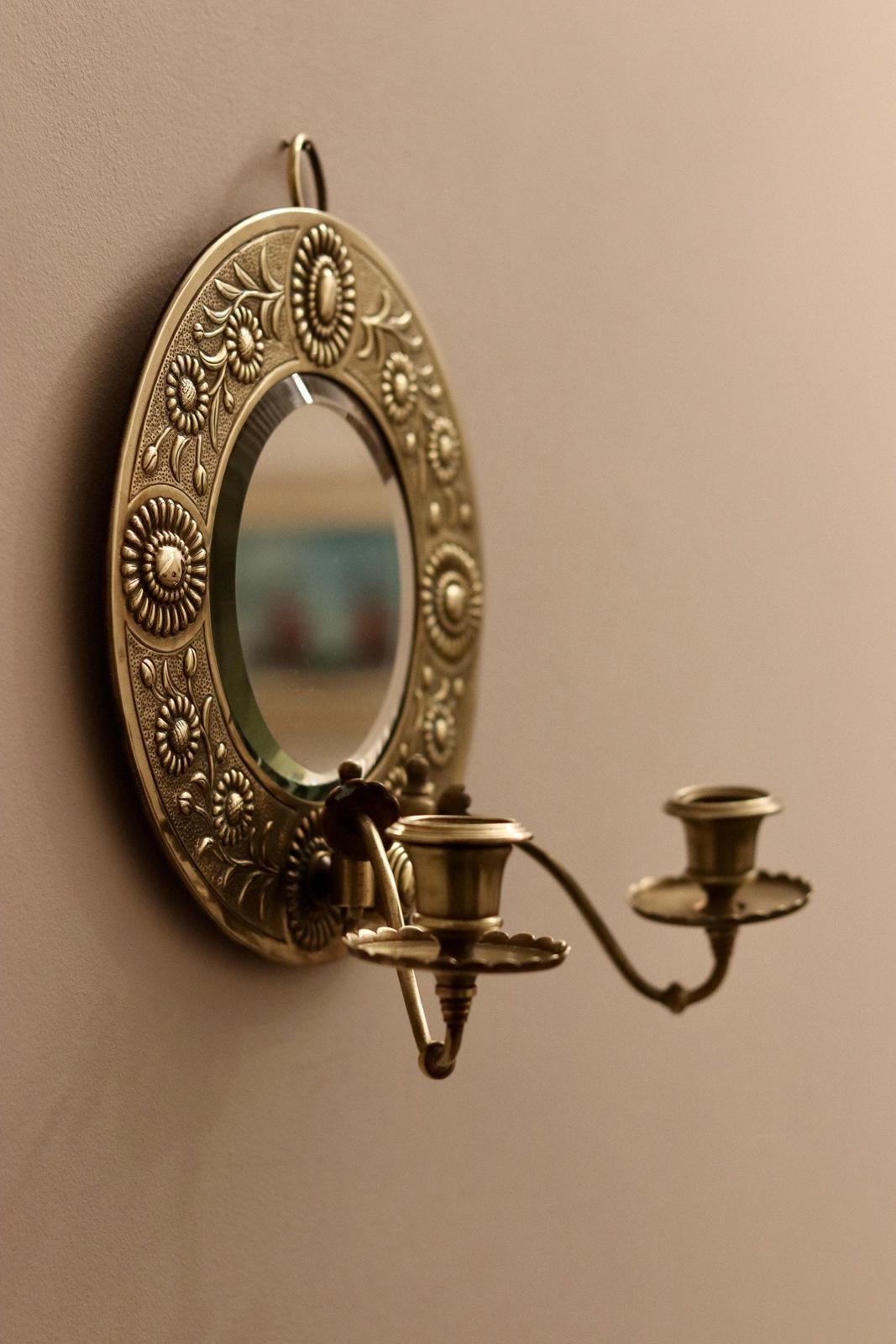 Antique Aesthetic Movement Brass Sconces C1880