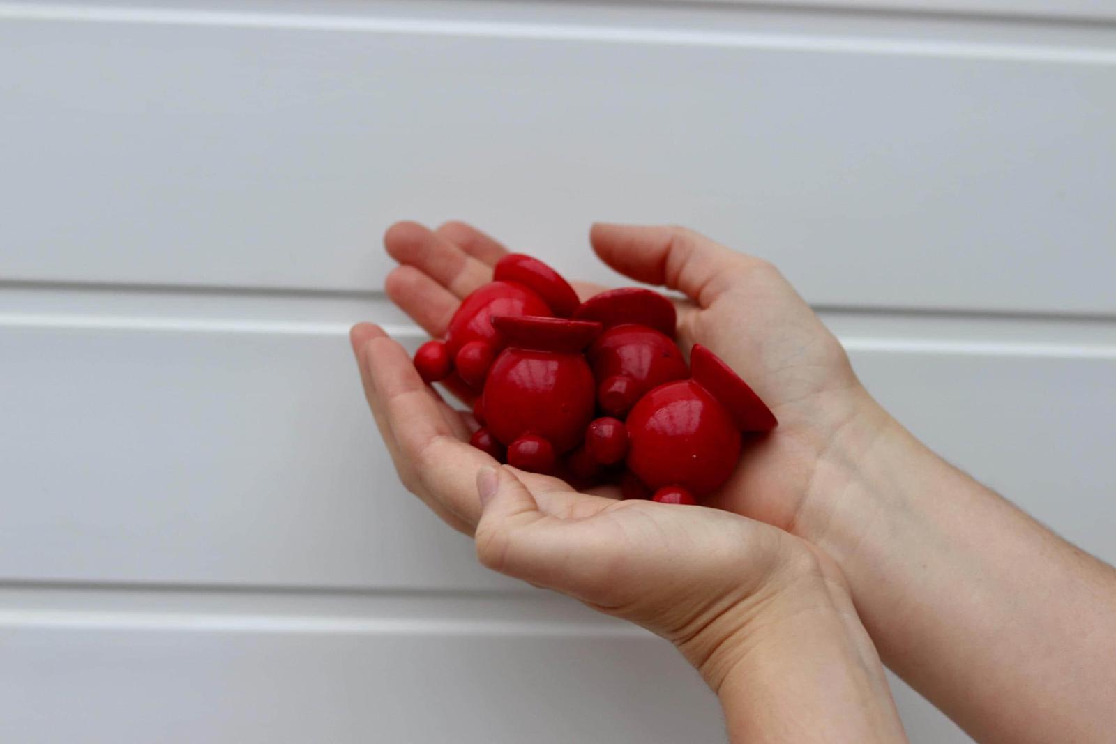 Pair of Small Dala Ball Candleholders