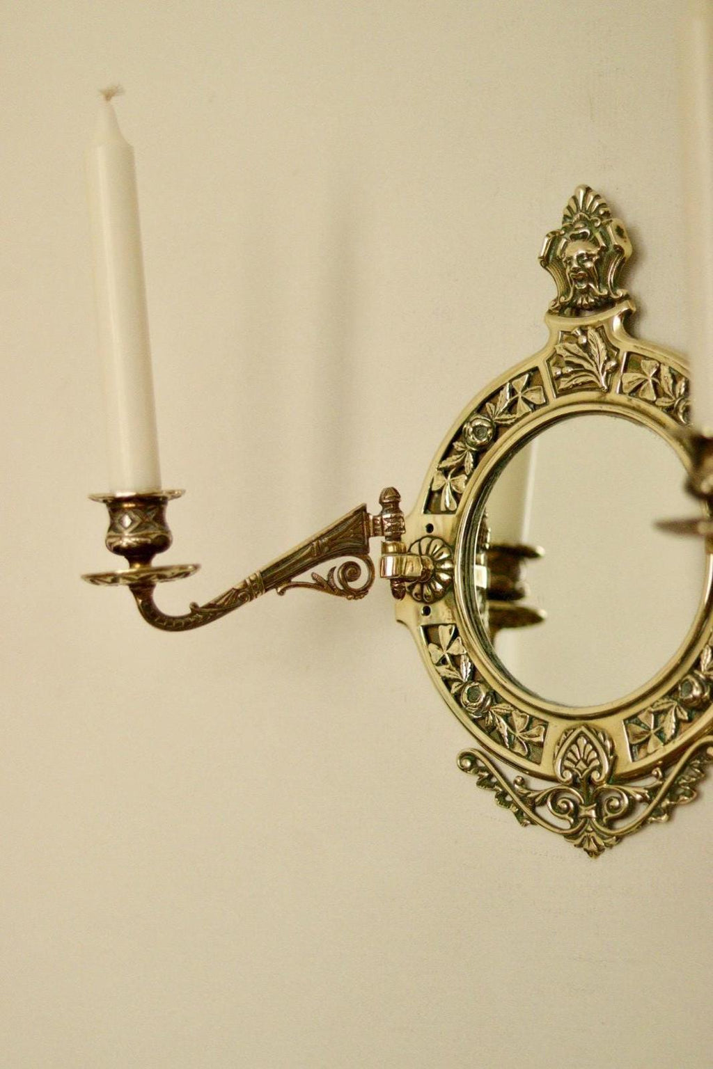 SINGLE Vintage Swedish Brass Sconce