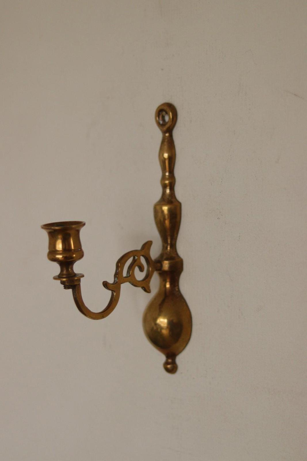 Pair of Vintage Brass Sconces