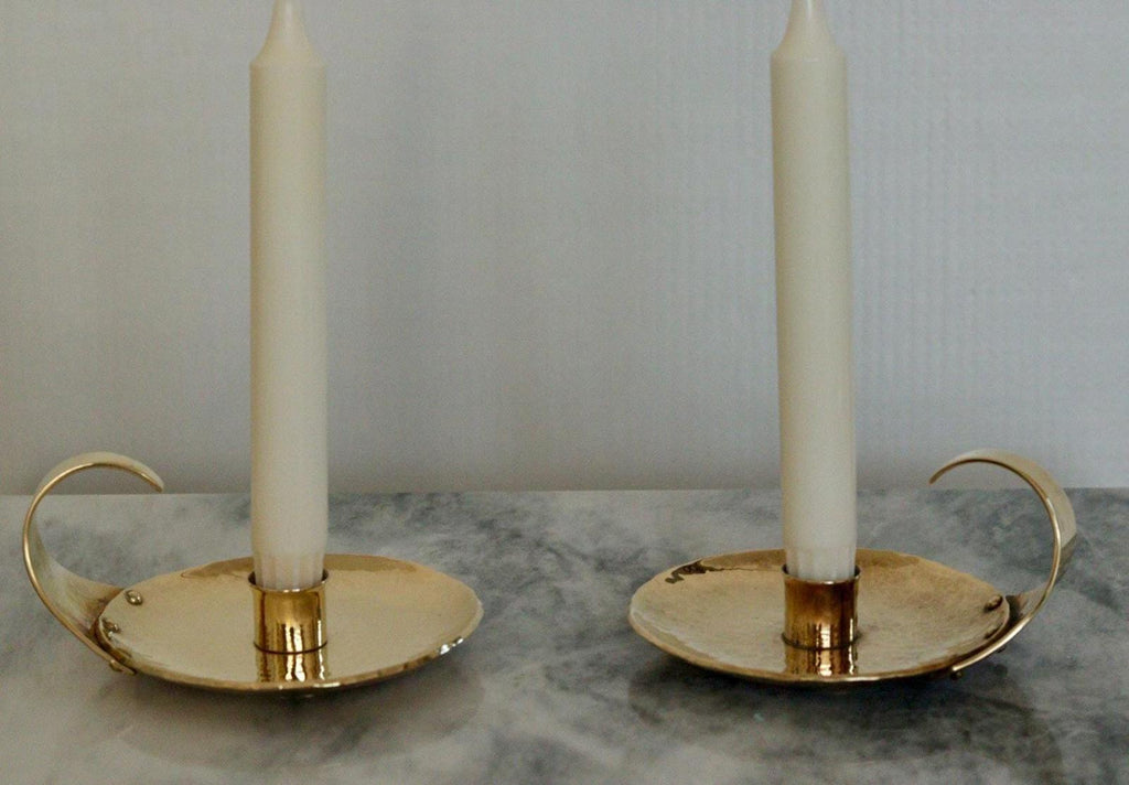 Pair of Swedish Mid-Century Candlestick Holder by Skutuna