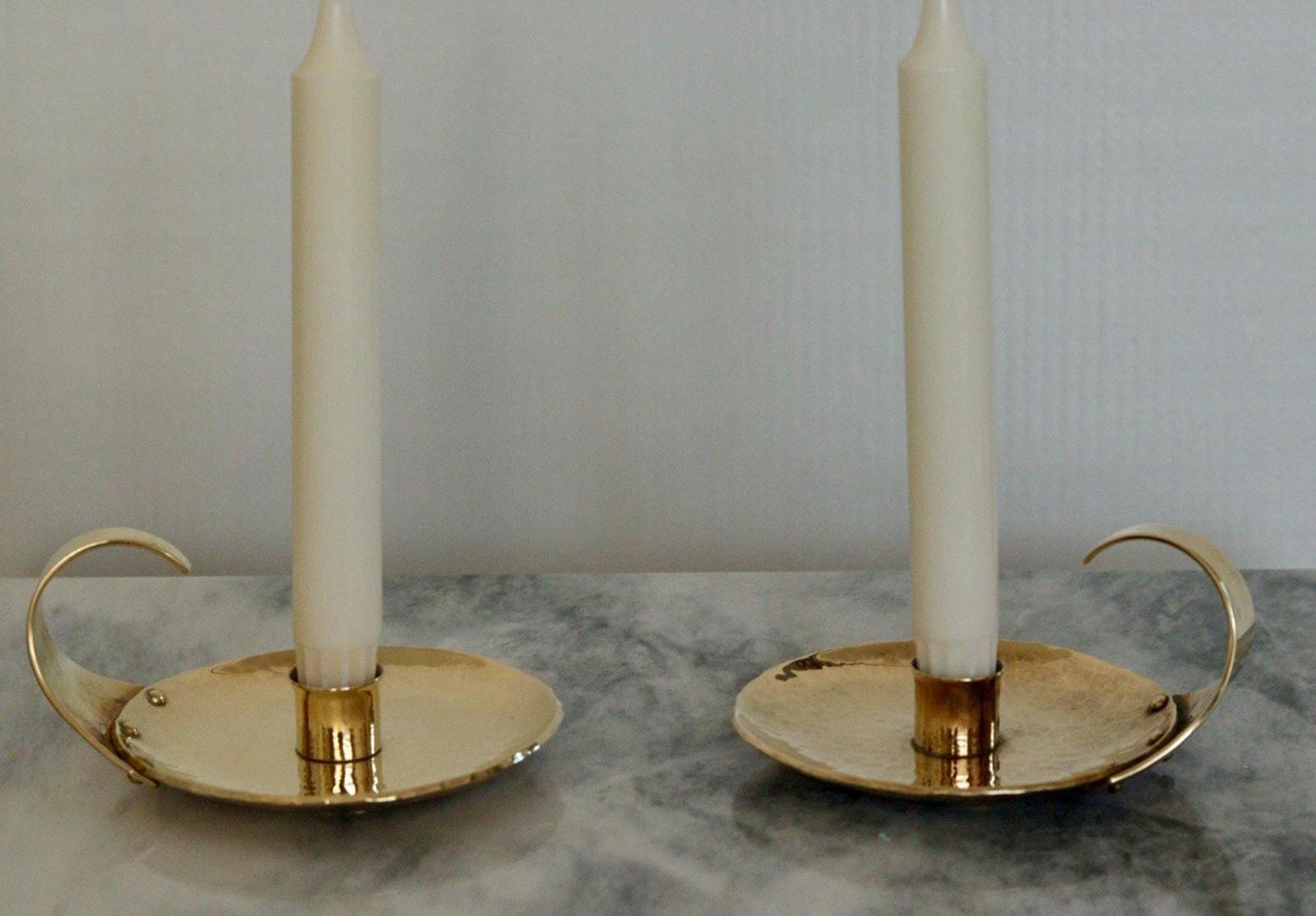 Pair of Swedish Mid-Century Candlestick Holder by Skutuna