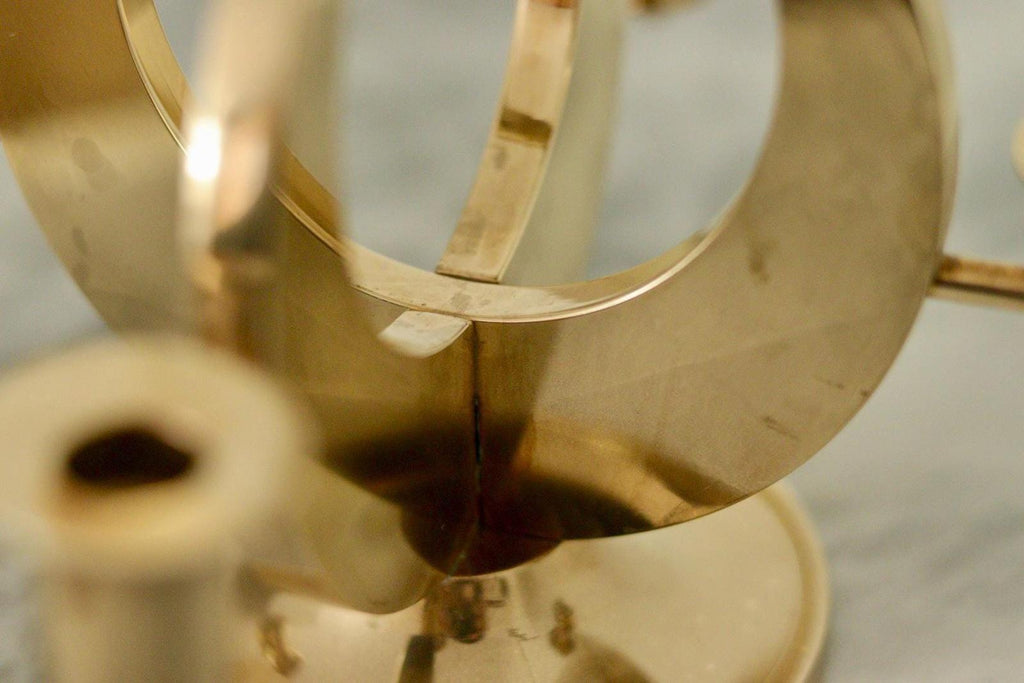 Pair of Swedish Brass Candle Holders by Arthur Pe Kolbäck