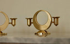 Pair of Swedish Brass Candle Holders by Arthur Pe Kolbäck