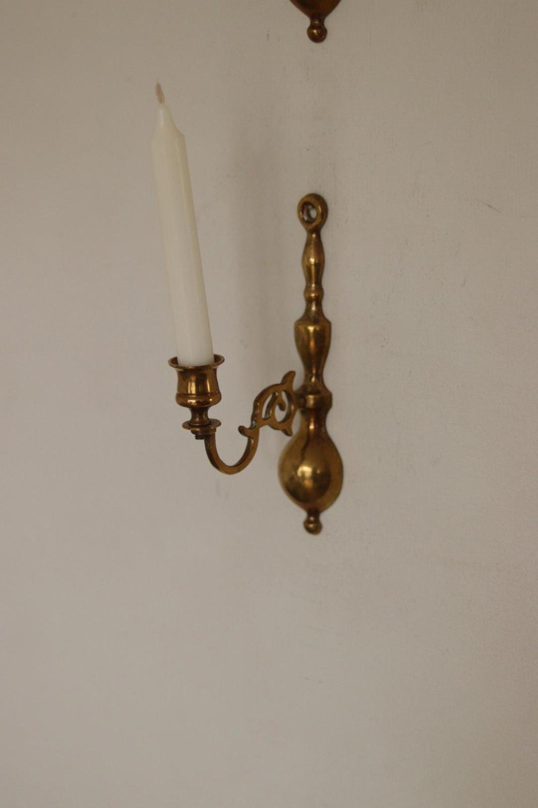 Pair of Vintage Brass Sconces