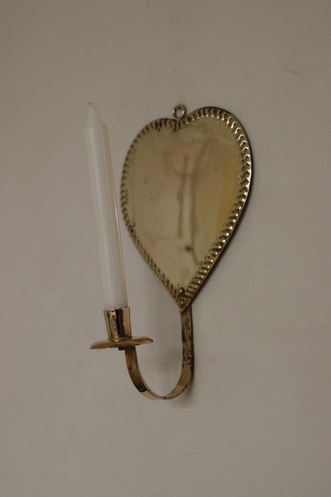 SINGLE Mid Century Swedish Brass Sconce