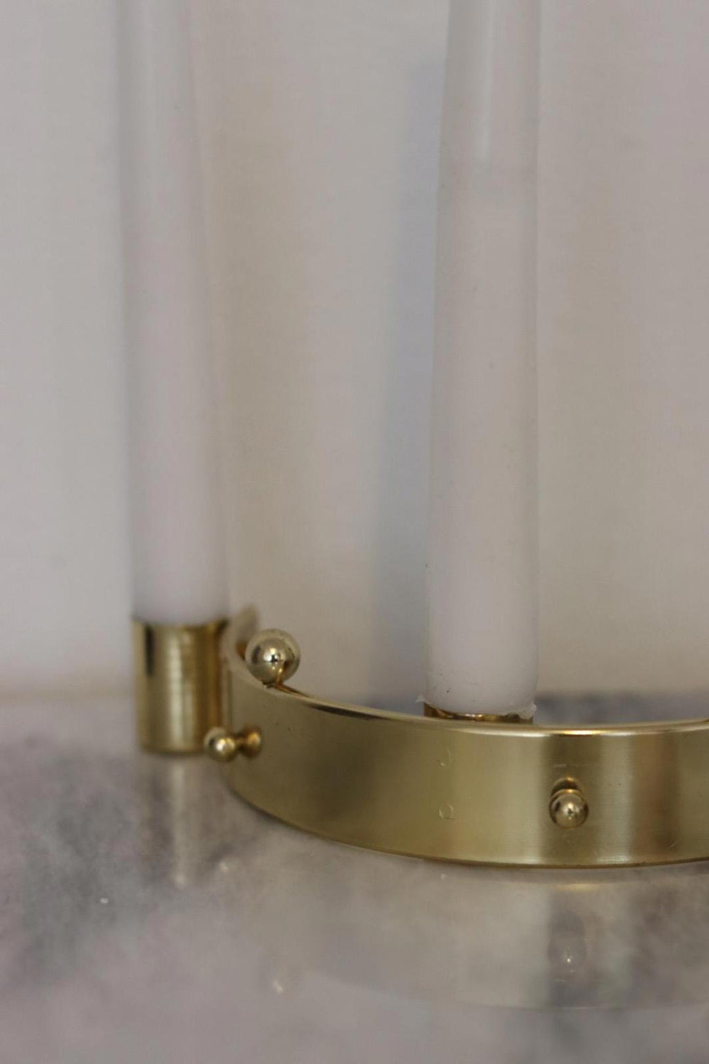 Modernist Style Curved Metal Candle Holder