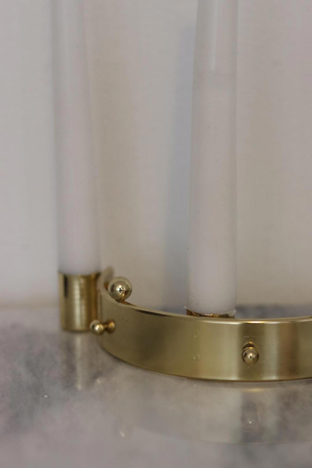 Modernist Style Curved Metal Candle Holder
