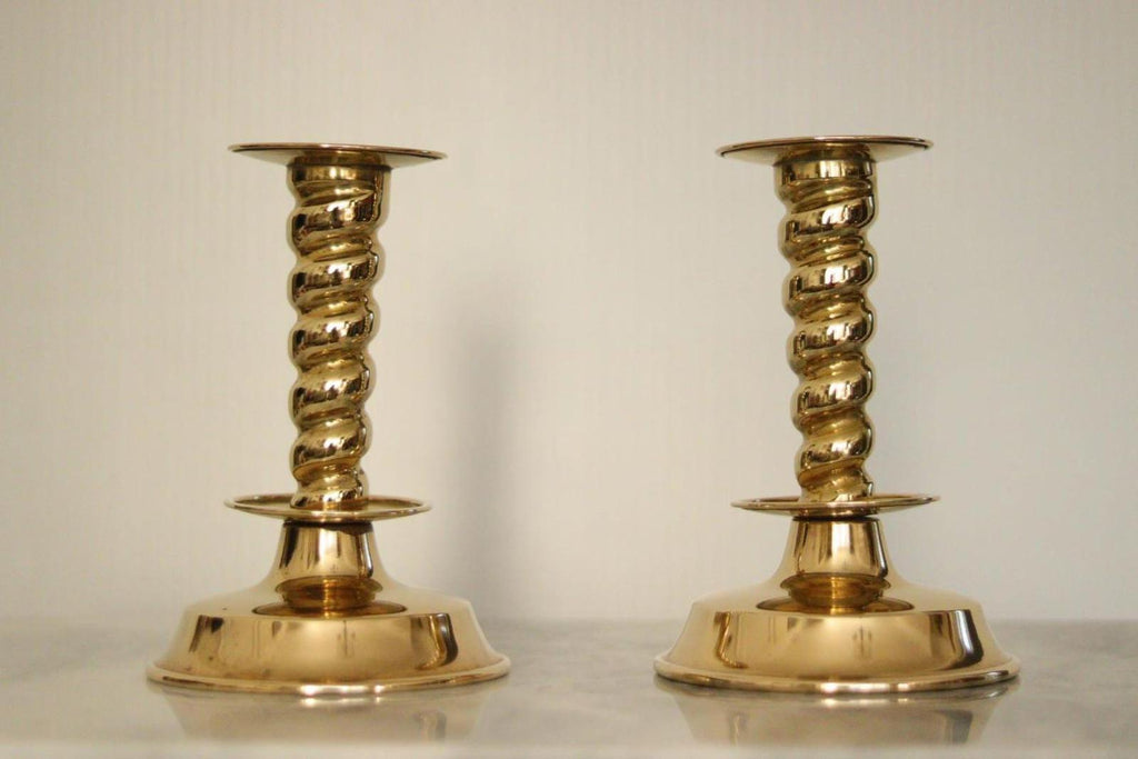 Pair of Swedish Mid-Century Candlestick Holder