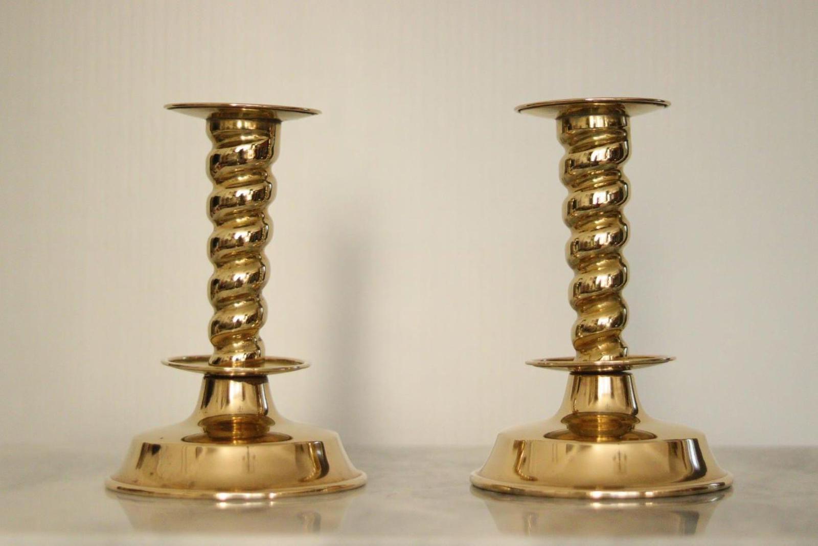 Pair of Swedish Mid-Century Candlestick Holder