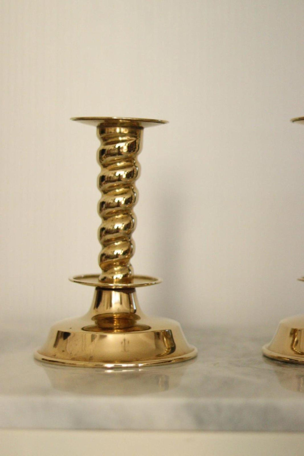 Pair of Swedish Mid-Century Candlestick Holder