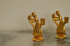 Pair of Vintage Swedish Brass Angel Candleholders by Skultuna