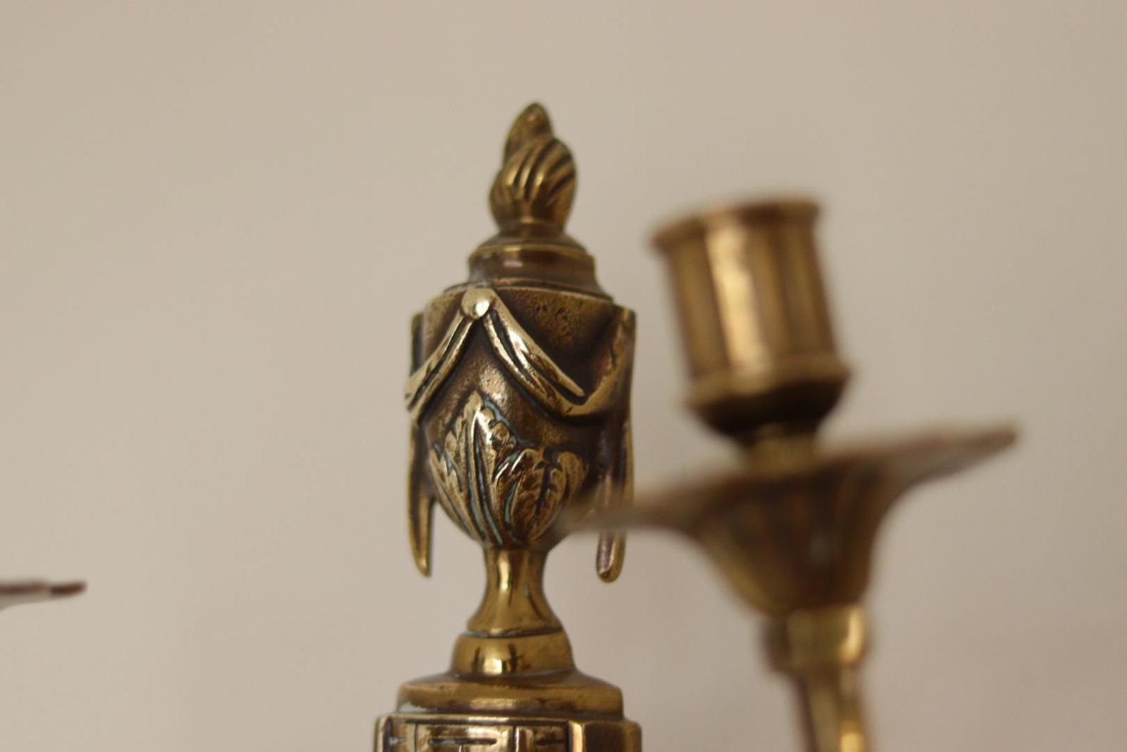 SINGLE Mid Century Gustavian Style  Brass Sconce