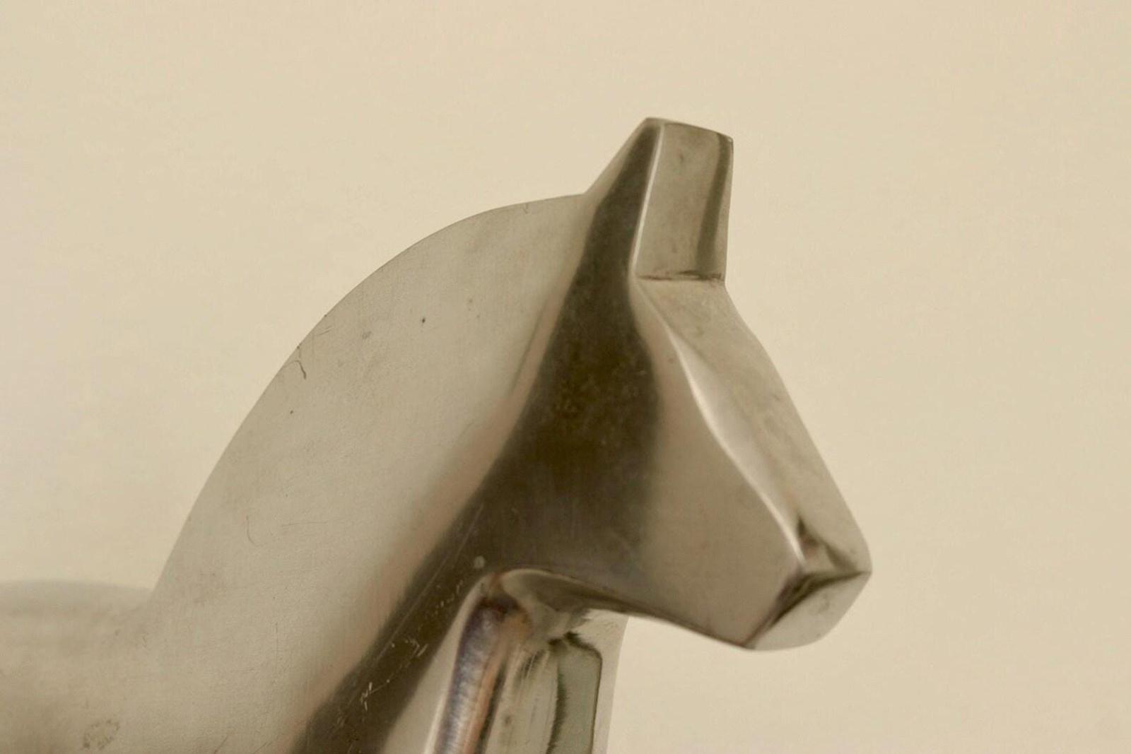 Swedish Vintage Pewter/Chrome Dala Horse