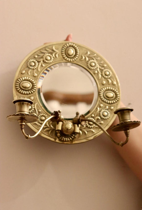 Antique Aesthetic Movement Brass Sconces C1880