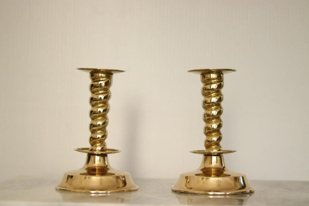 Pair of Swedish Mid-Century Candlestick Holder