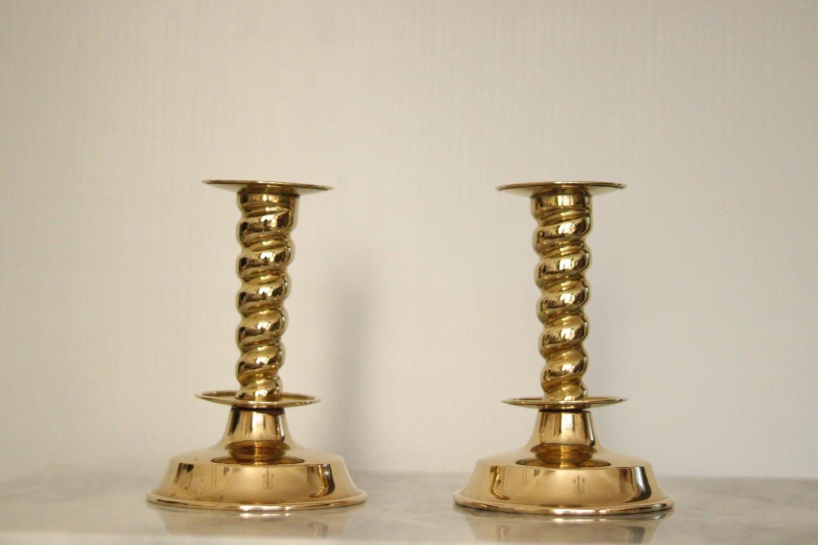Pair of Swedish Mid-Century Candlestick Holder