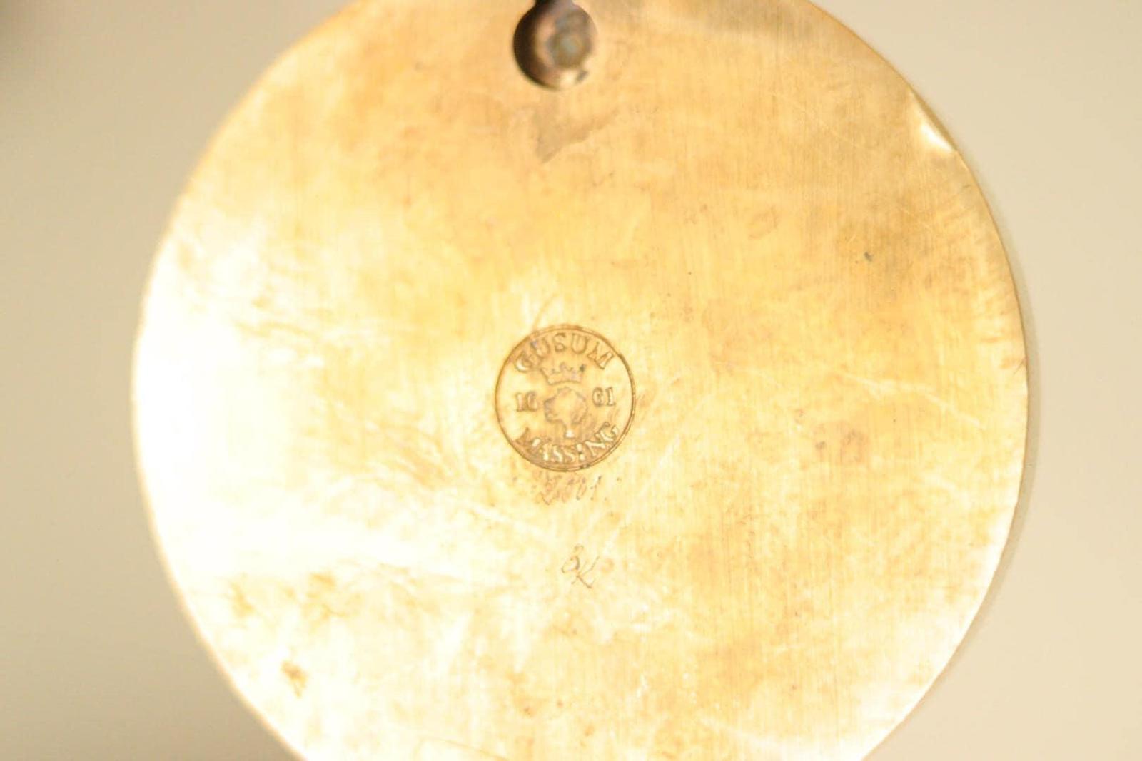 Vintage Swedish Brass Sconce by Gusum
