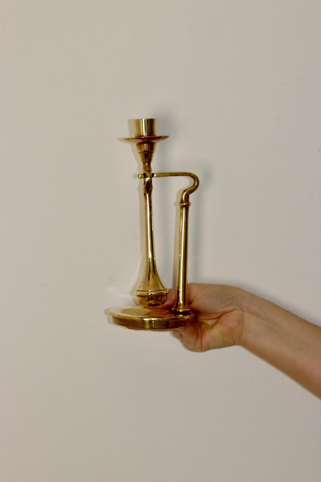 Swedish Brass Candleholder by Scandia circa 1970