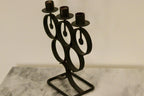 Vintage Metal Candelabra with Black Coating