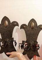 Pair of Brutalist Style Copper Sconces
