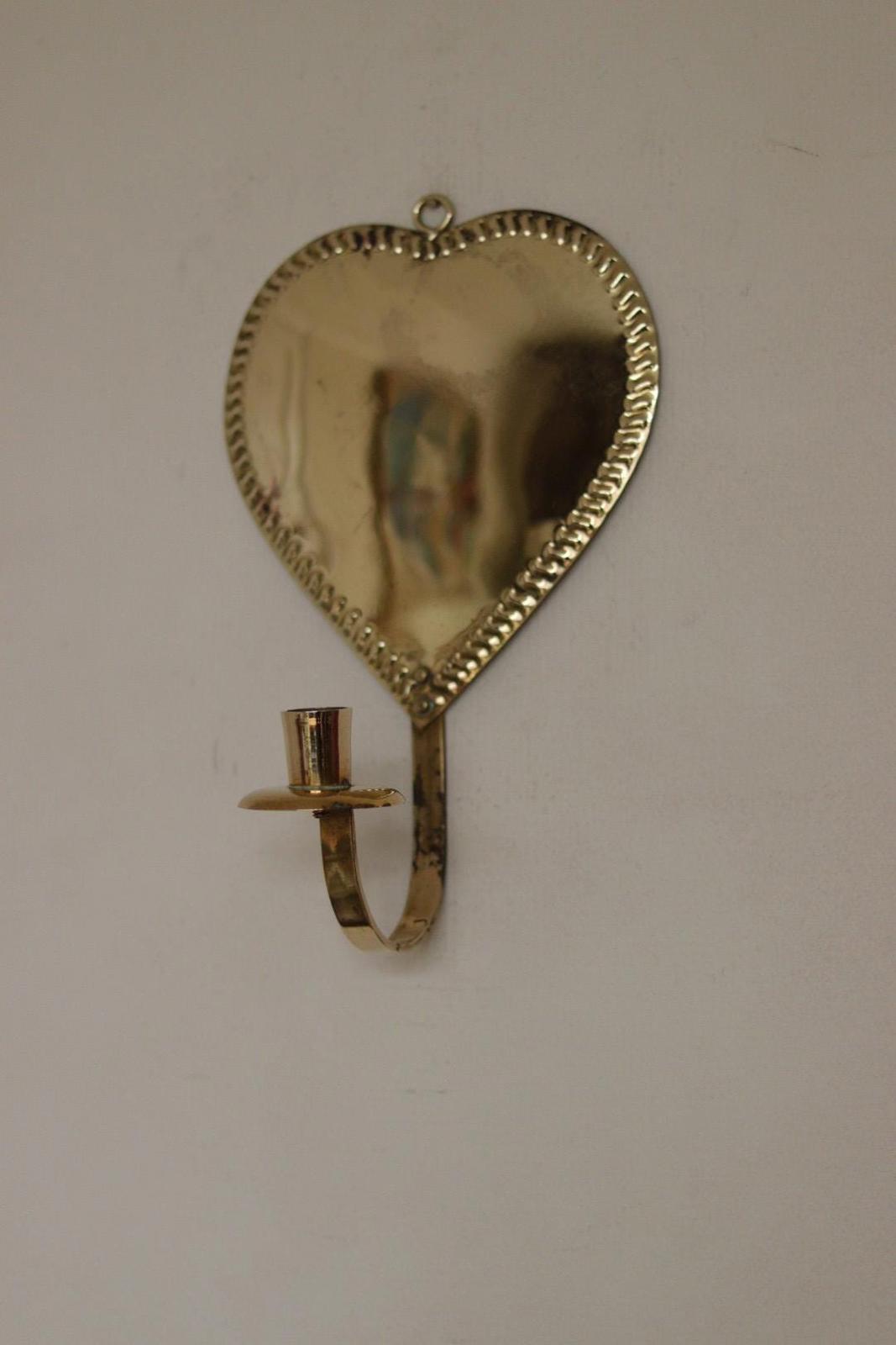 SINGLE Mid Century Swedish Brass Sconce
