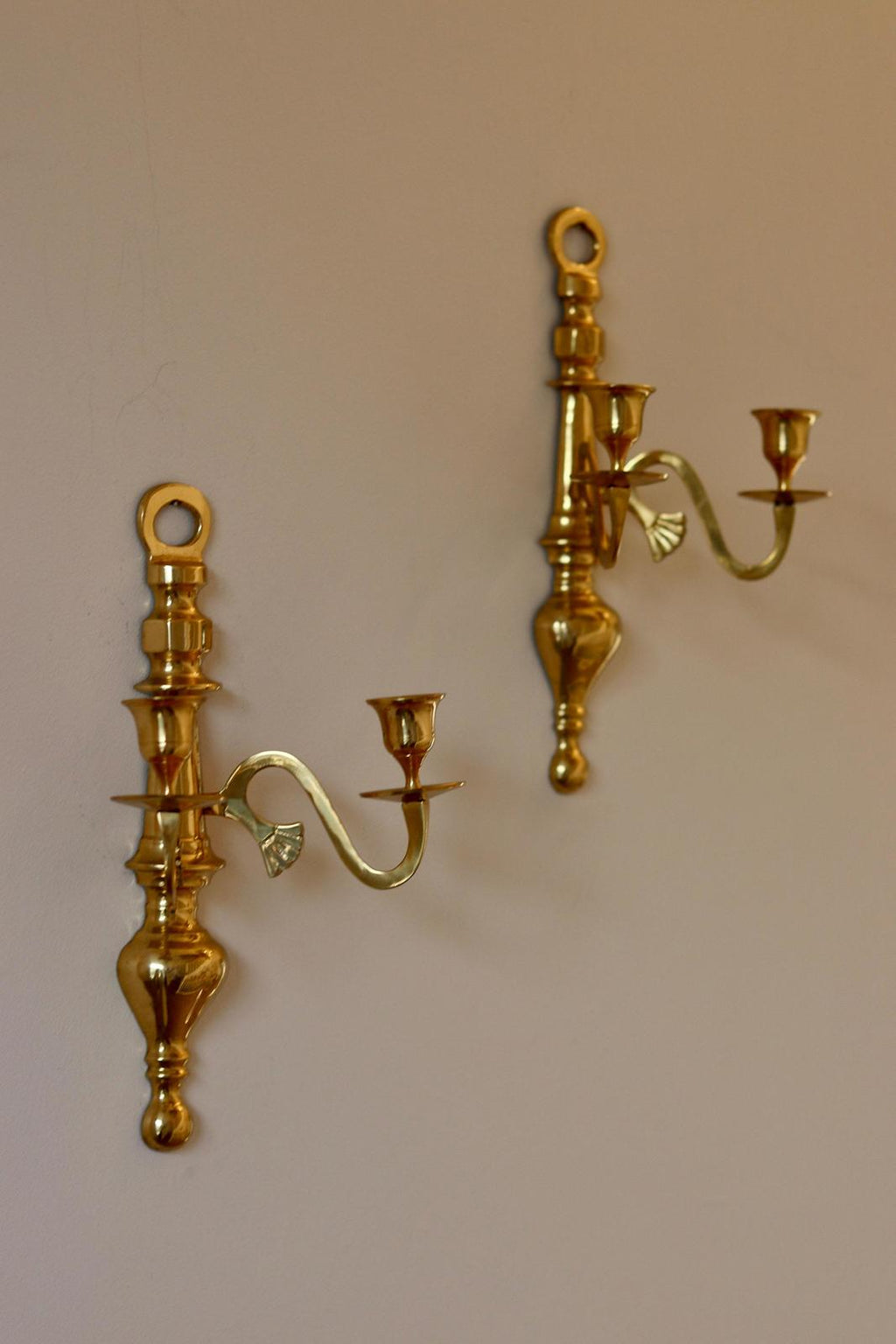Pair of Vintage Brass Sconces