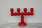 Four-Arm Swedish Bobbin Candelabra
