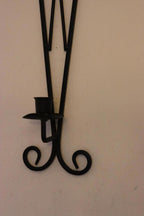Pair of vintage black metal sconces