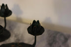Pair of Swedish Vintage Candle Holders – Handcrafted Lotus-Style