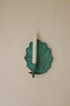 SINGLE Mid Century Swedish Brass Sconce in Verdigris Finish
