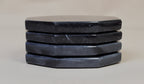 Angelo – Black Octagonal Large Natural Marble Coasters - set of 4 patinatwine