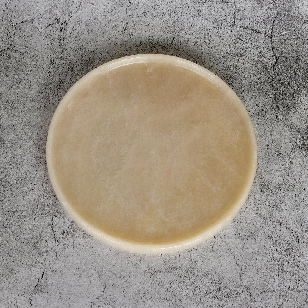 Gabriella – Round Onyx Tray  | W20cm H 2cm patinatwine