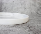 Gabriella – White Round Natural Marble Tray patinatwine